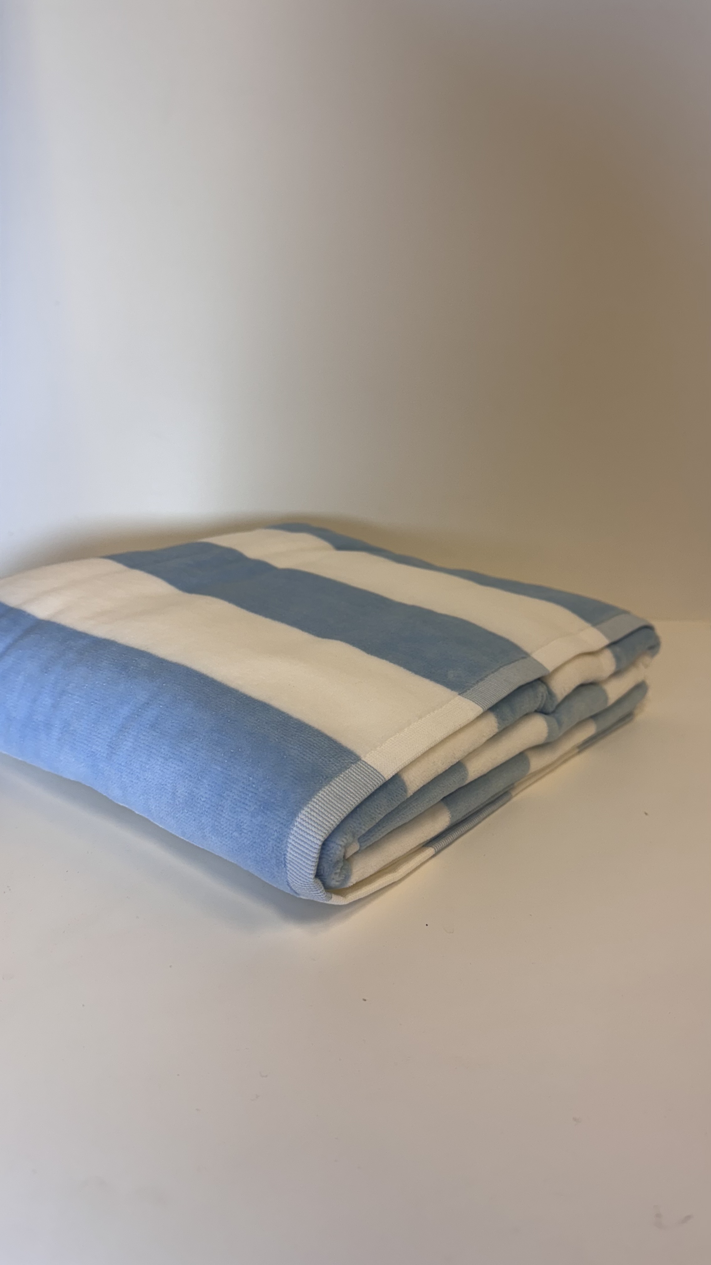 Blauw/Wit badlaken - Detailfoto 4 - 100% katoen