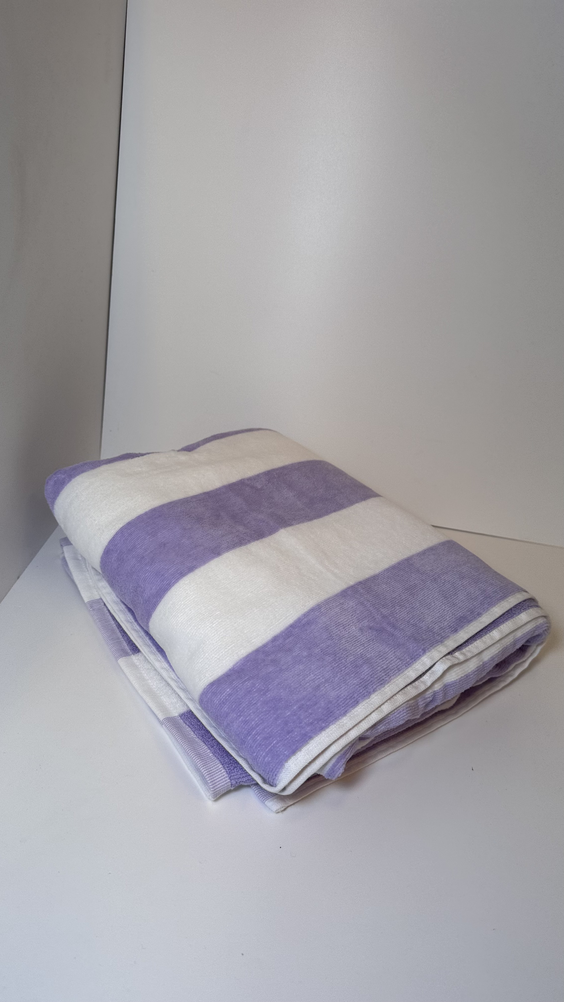 Paars/Wit badlaken - Detailfoto 4 - 100% katoen