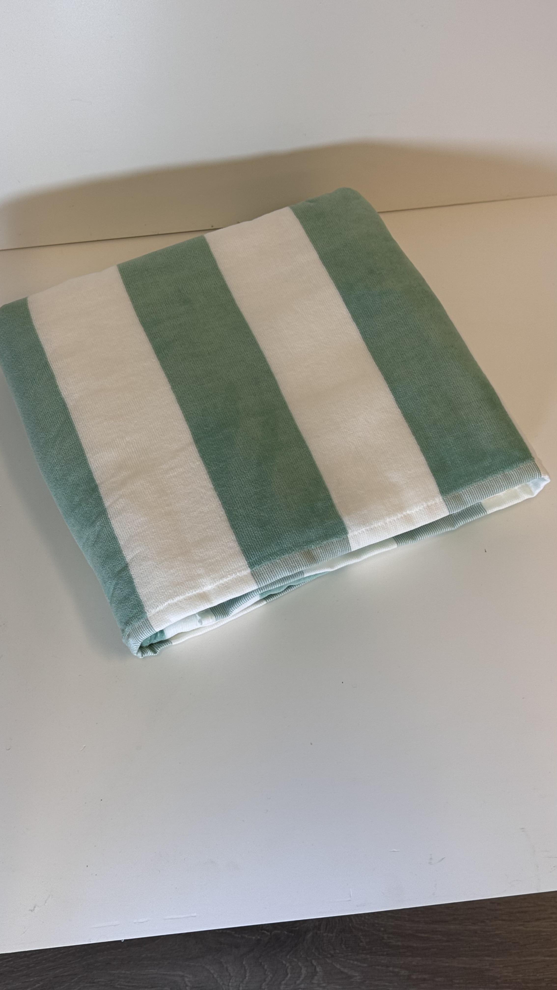 Groen/Wit badlaken - Detailfoto 4 - 100% katoen